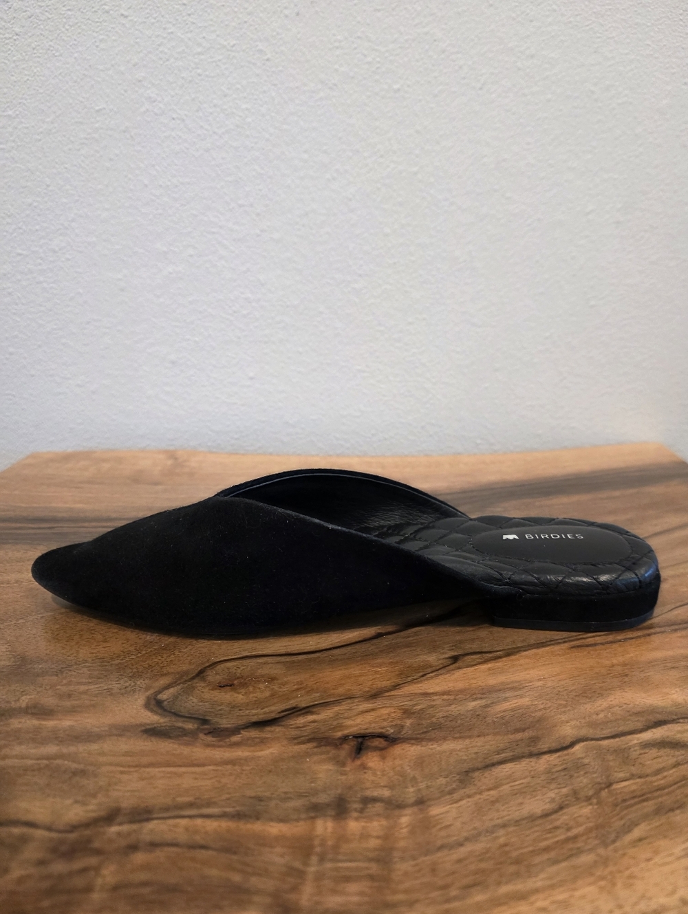 Birdies Swan Black Suede Mules - Picture 10 of 12